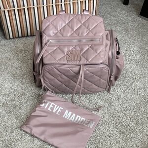 Steve Madden Quilted Pink Baby Bag